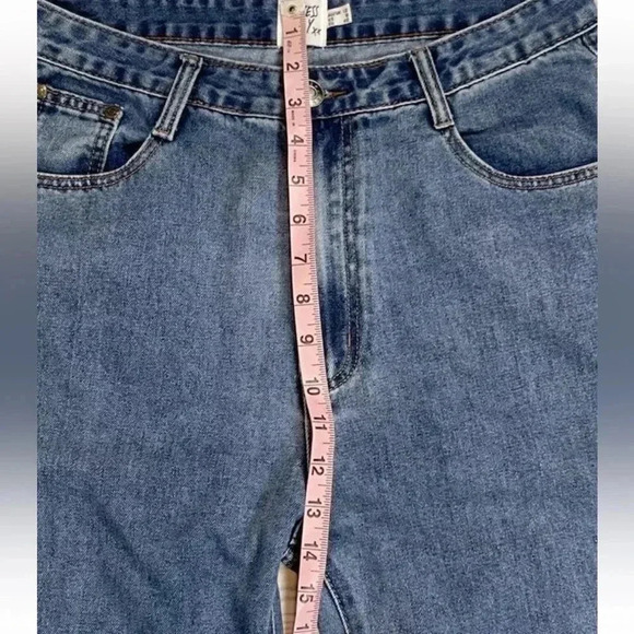 Princess Polly Boundless Denim Cut Raw Hem Blue Jeans Women’s Size 8 Classic - Picture 14 of 16